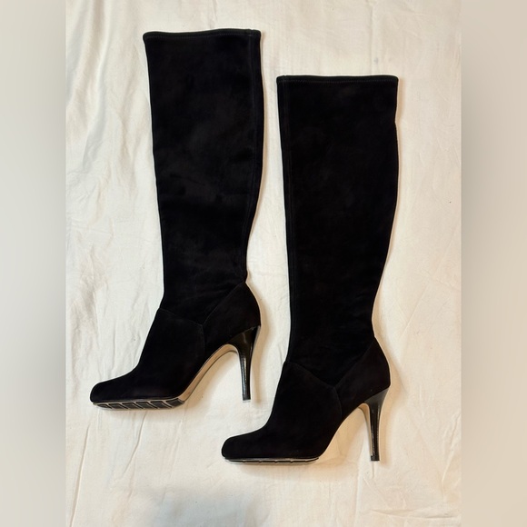 Cole Haan Nike Air Talia Black Suede Pull on Boots size 6B EUC - Picture 1 of 4